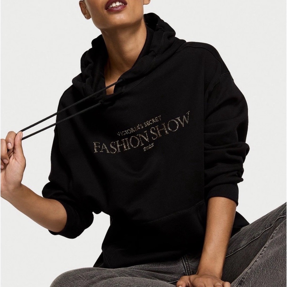 Victoria Secret L fashion show hoodie embellished rhinestone sold out sparkle